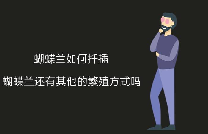 蝴蝶兰如何扦插 蝴蝶兰还有其他的繁殖方式吗